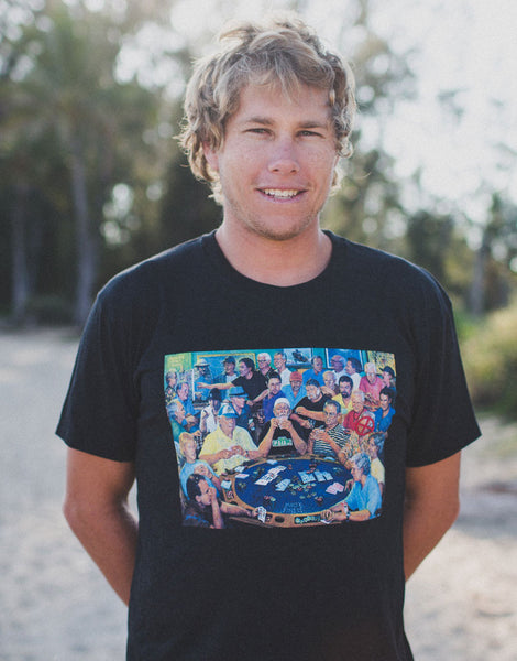 Men's Black "Maui's Finest Poker Crew" Tee