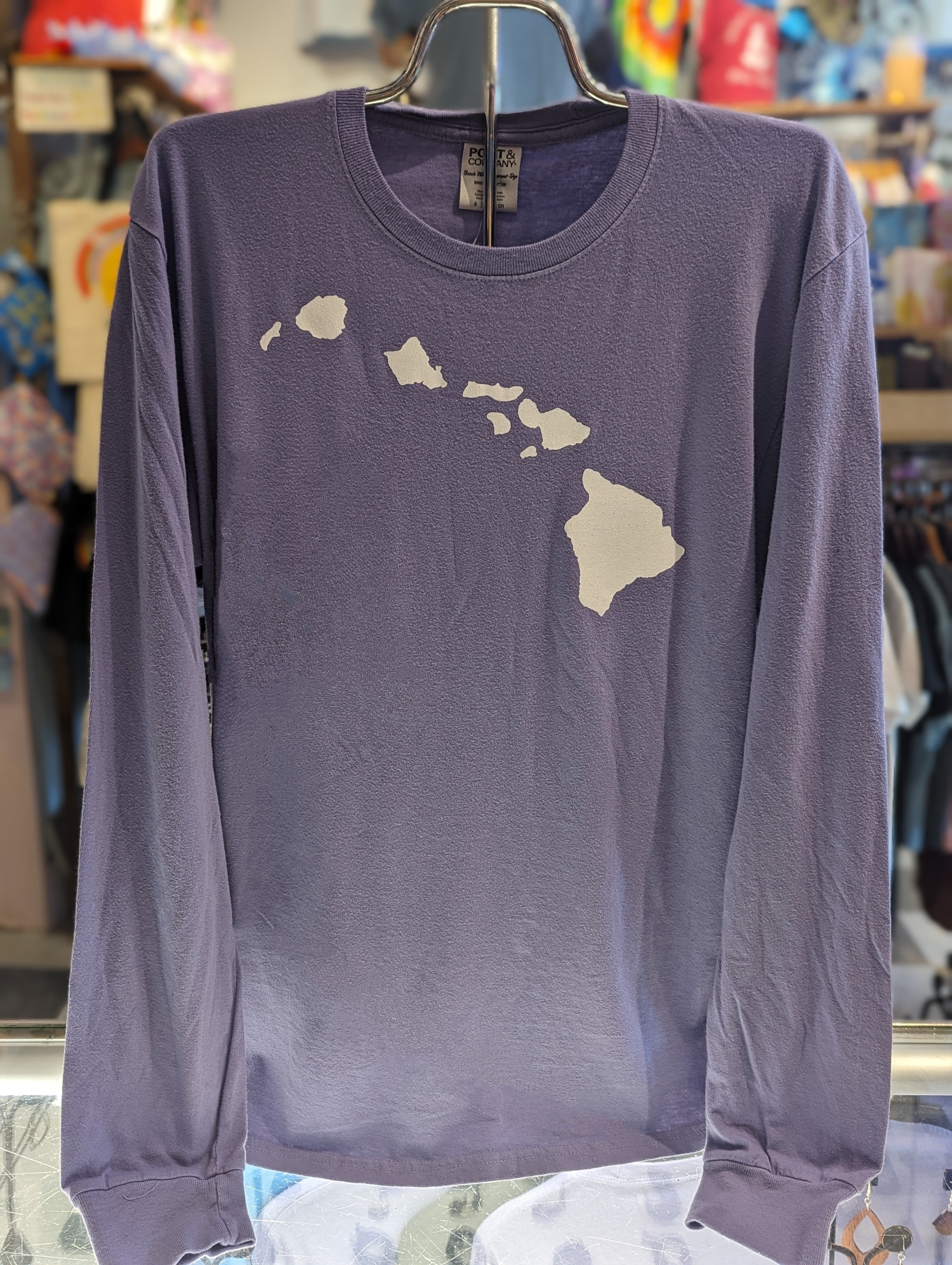 Men's Long-Sleeve Purple "Islands" Shirt