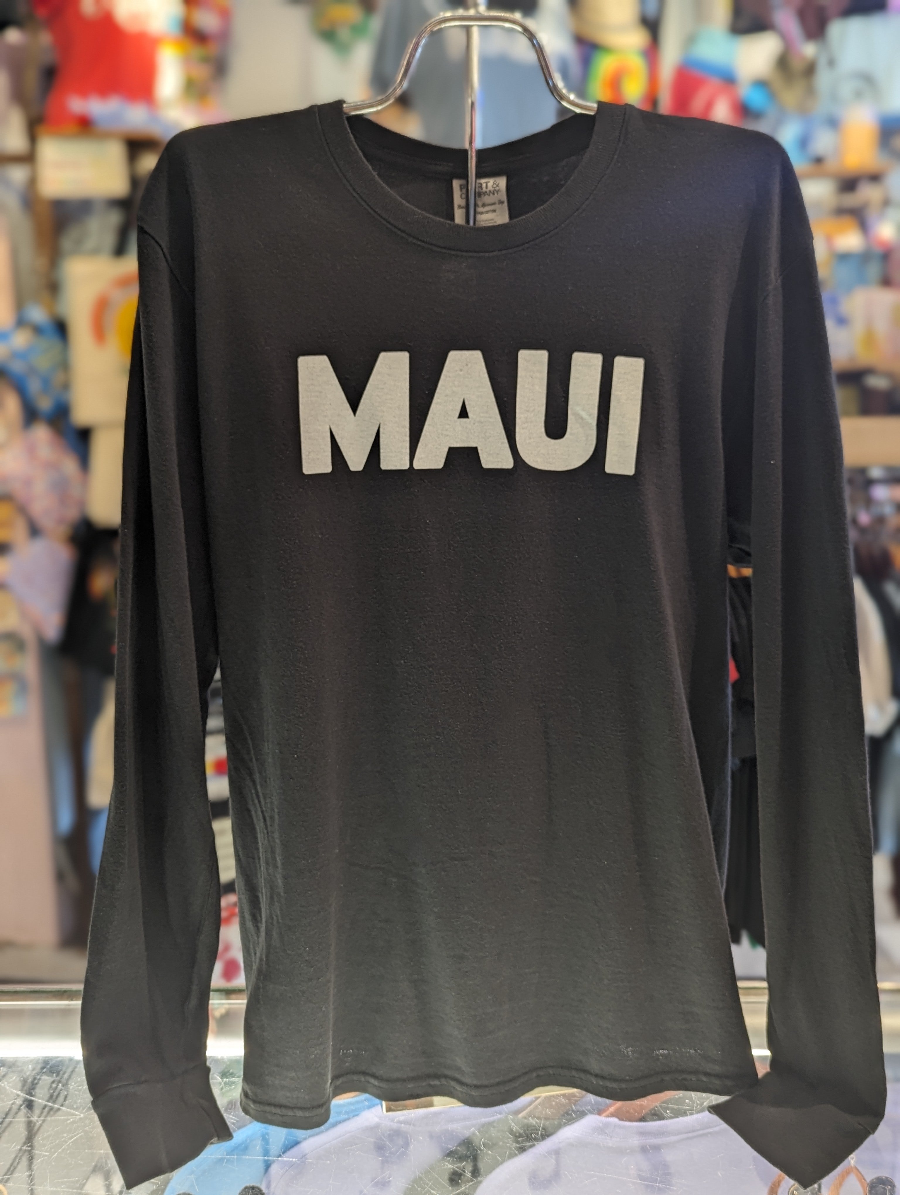 Men's Long-Sleeve Black "Maui" Shirt