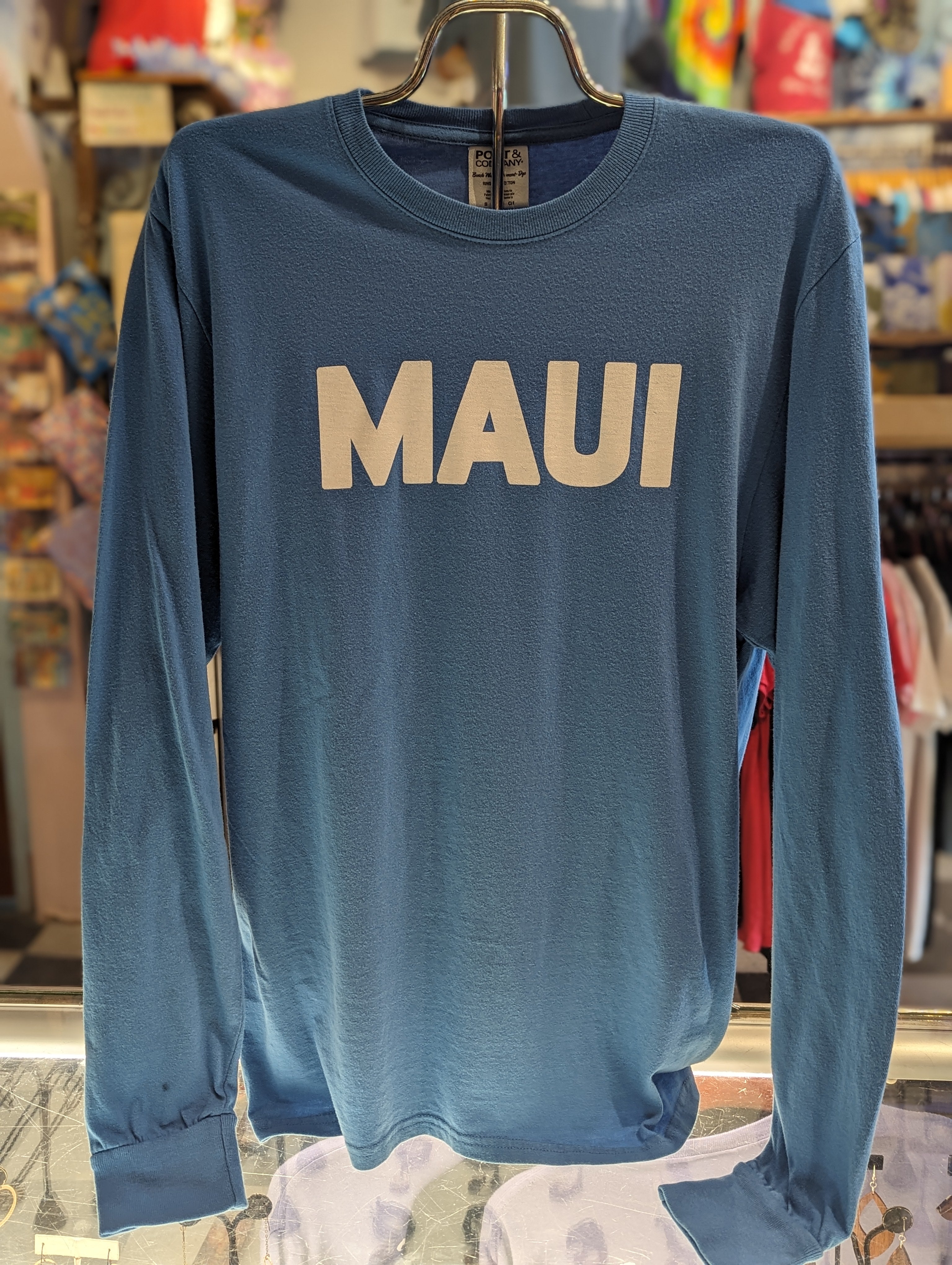 Men's Long-Sleeve Blue "Maui" Shirt