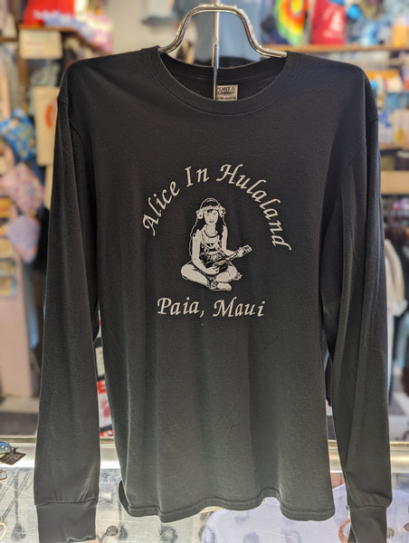 Men's Long-Sleeve Black "Original Hula Girl" Shirt