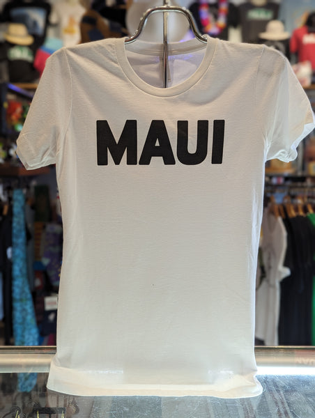 Women's White "Maui" Tee